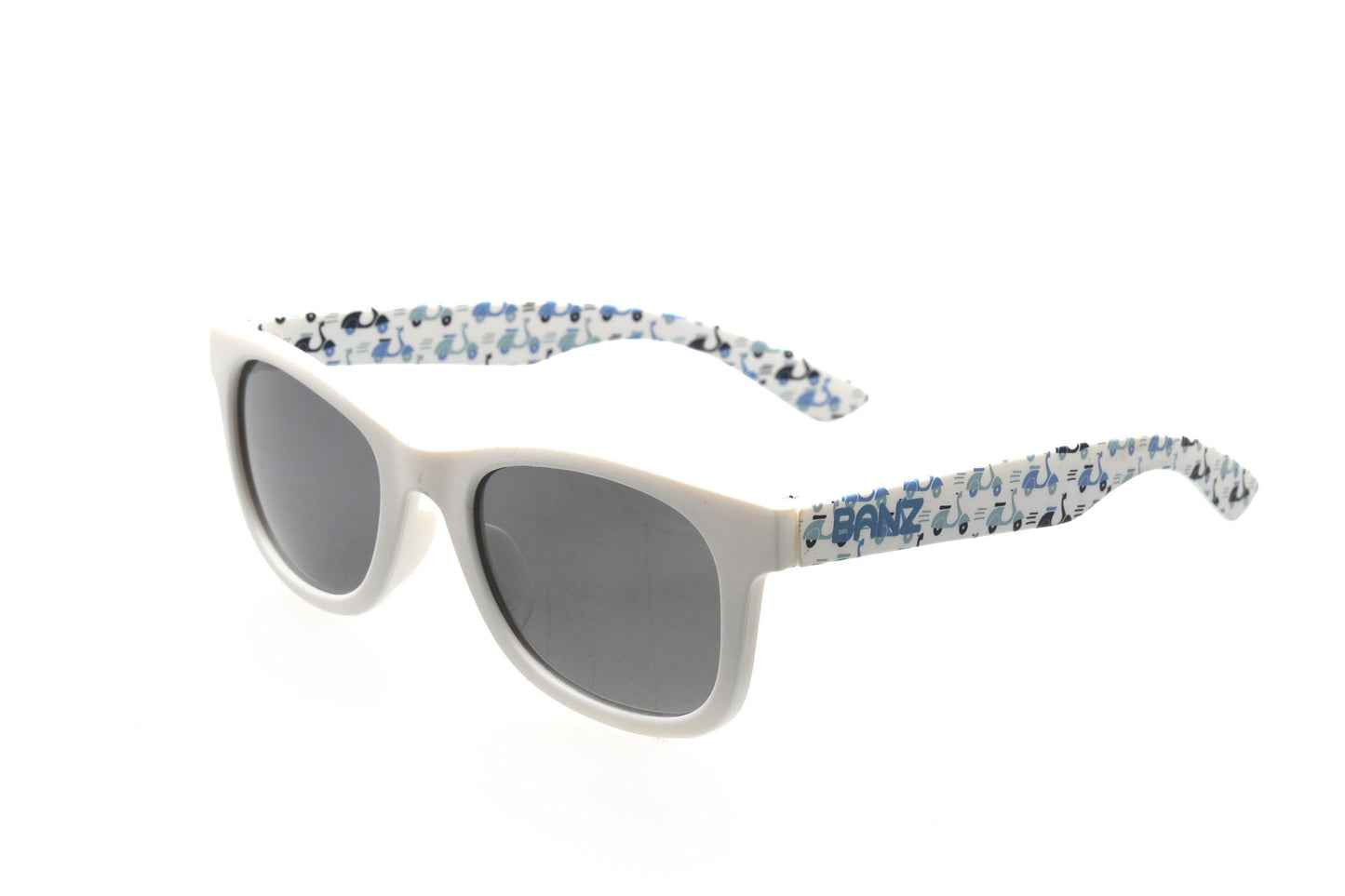Baby BANZ wrap around sunglasses in Blue Butterfly with UV protection