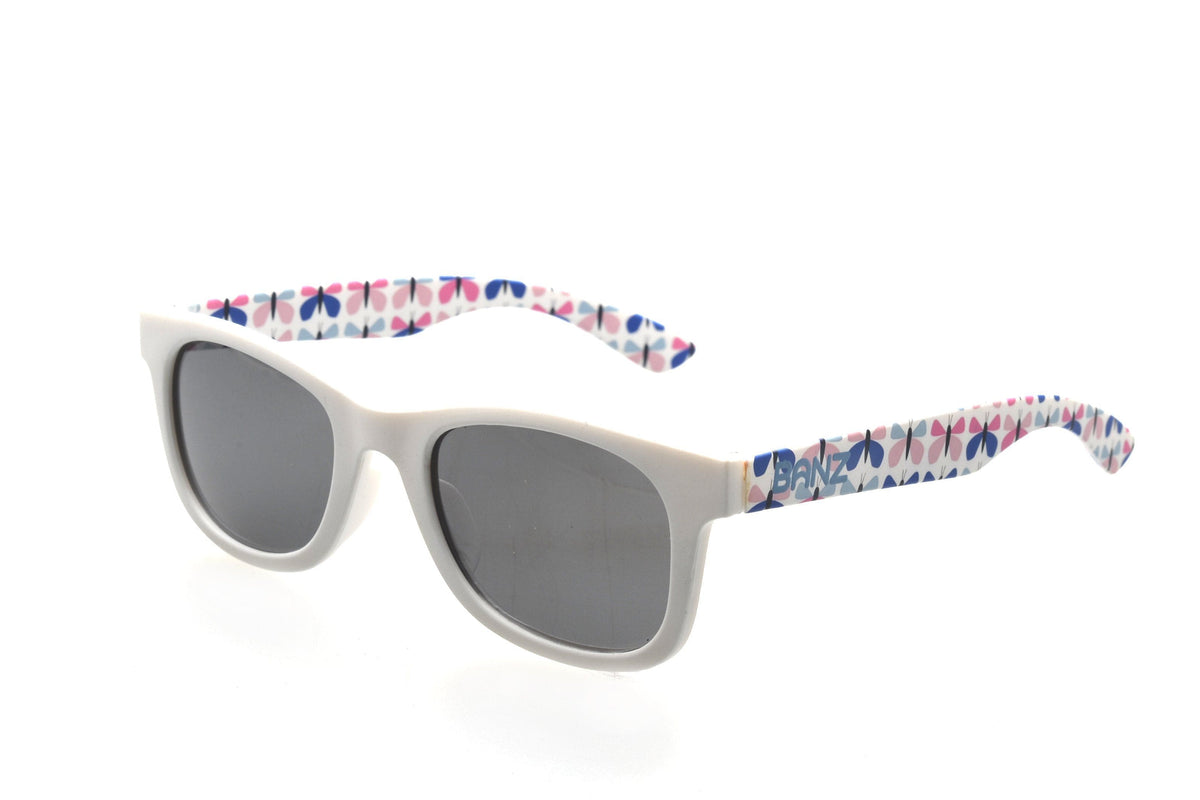 Baby BANZ Beachcomber wrap around sunglasses in Blue Butterfly with UV protection