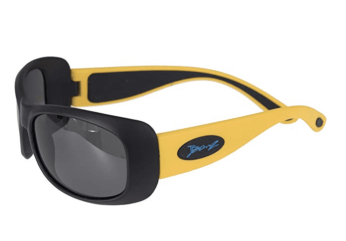BANZ kids wrap around sunglasses in Lime Green with UV protection