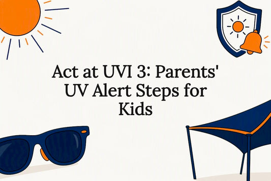 Decorative UV alert safety title card