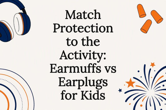 Decorative earmuffs and earplugs title card