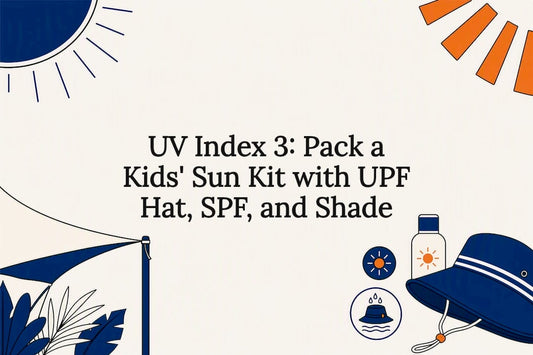 Decorative UV protection title card illustration
