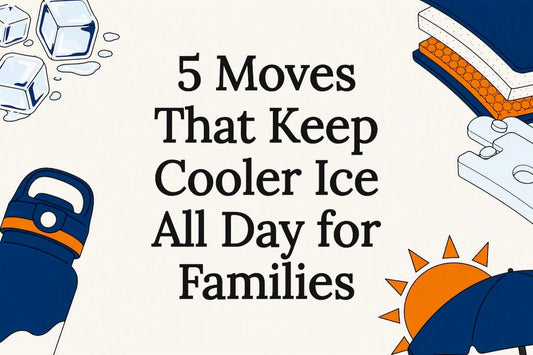 Decorative cooler ice title card illustration