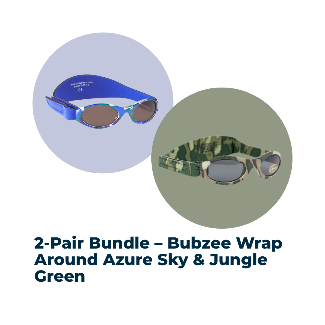 2-Pair Bundle – Bubzee Wrap Around Azure Sky & Jungle Green
