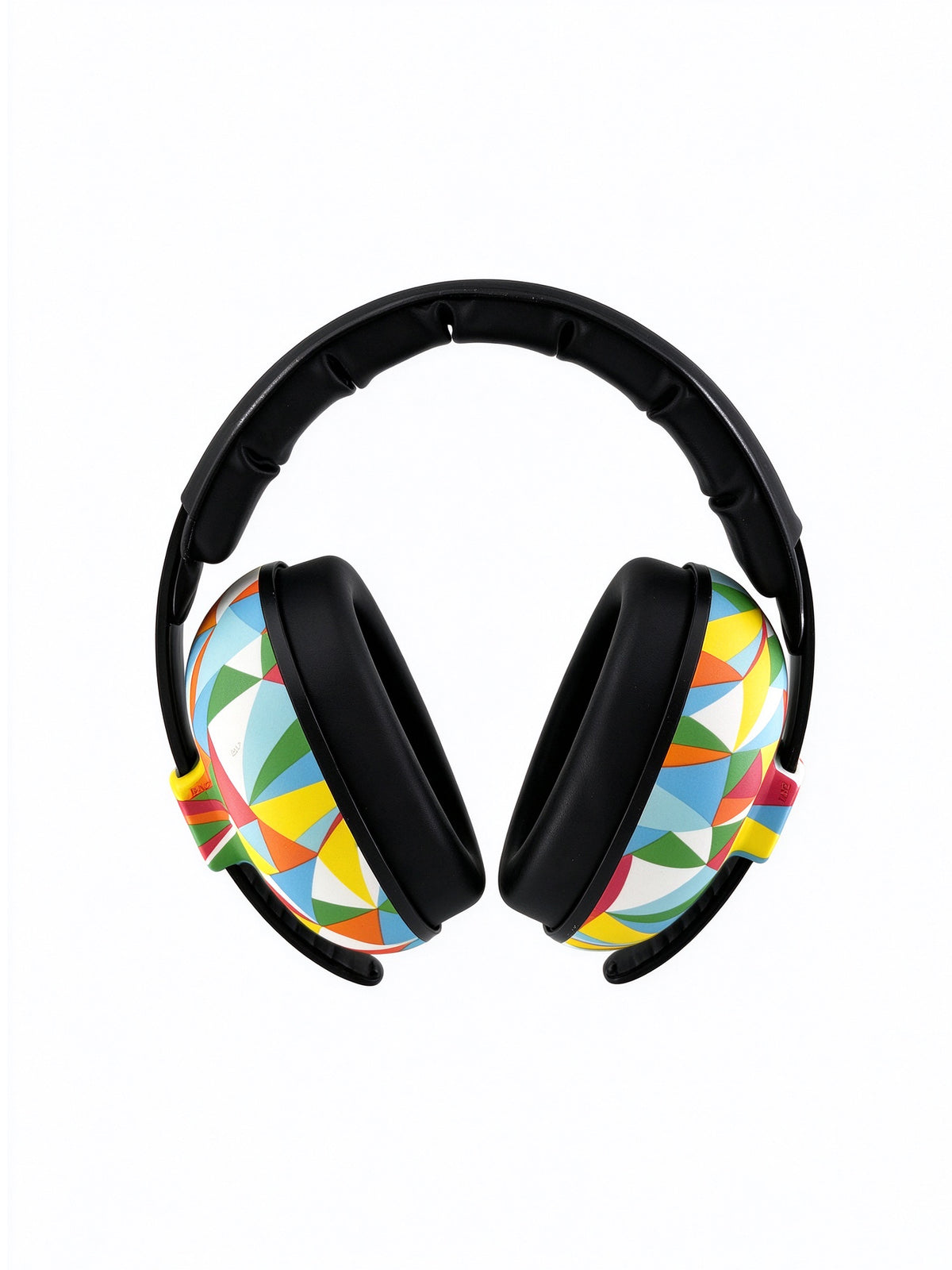 BANZ baby earmuffs Prism Flare print, front view