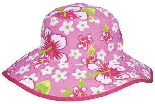 Baby BANZ UPF 50+ sun hat in Red Stripe for outdoor sun protection