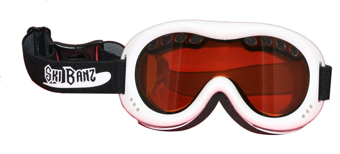 Gafas de esquí para niños con protección UV antiempañamiento in white