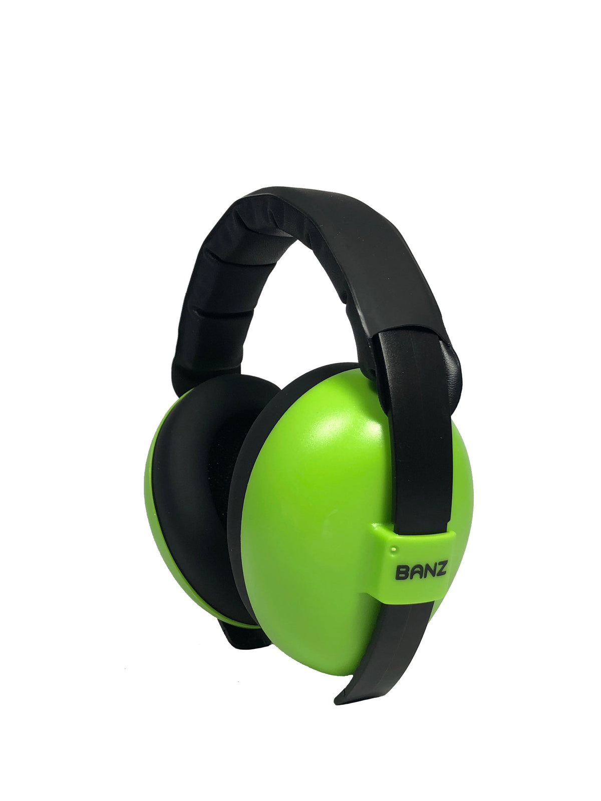 Baby BANZ sensory earmuffs in Lime Green with NRR 26 dB passive hearing protection