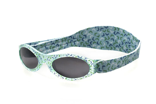 Baby BANZ wrap around sunglasses in Petal Pink with UV protection