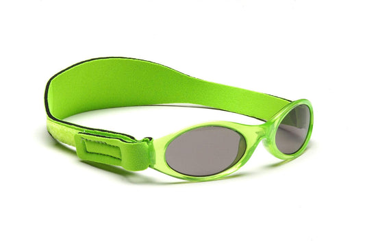 Baby BANZ wrap around sunglasses in Lime Green with UV protection