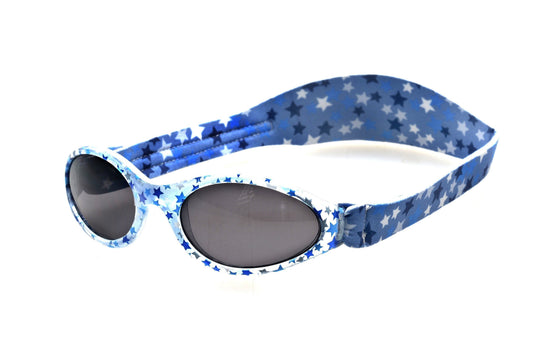 BANZ toddler wrap around sunglasses in Navy Starry Night with UV protection