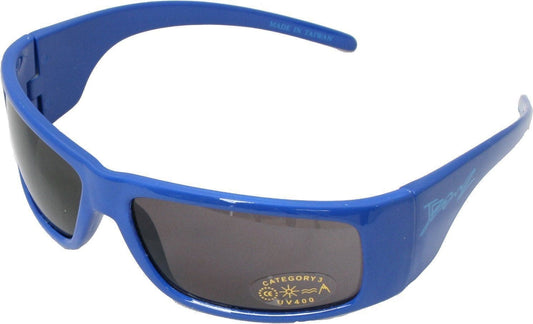 BANZ kids wrap style sunglasses in Blue with UV protection